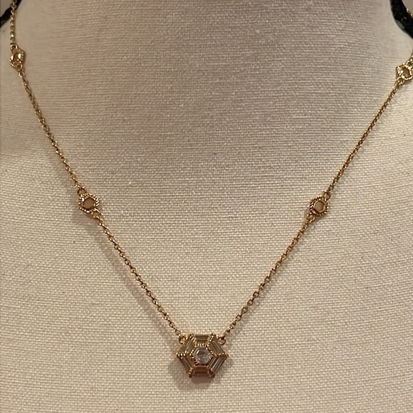 Judith Ripka Gold Clad Sterling Silver CZ Necklace 18” / 20” - Picture 13 of 13